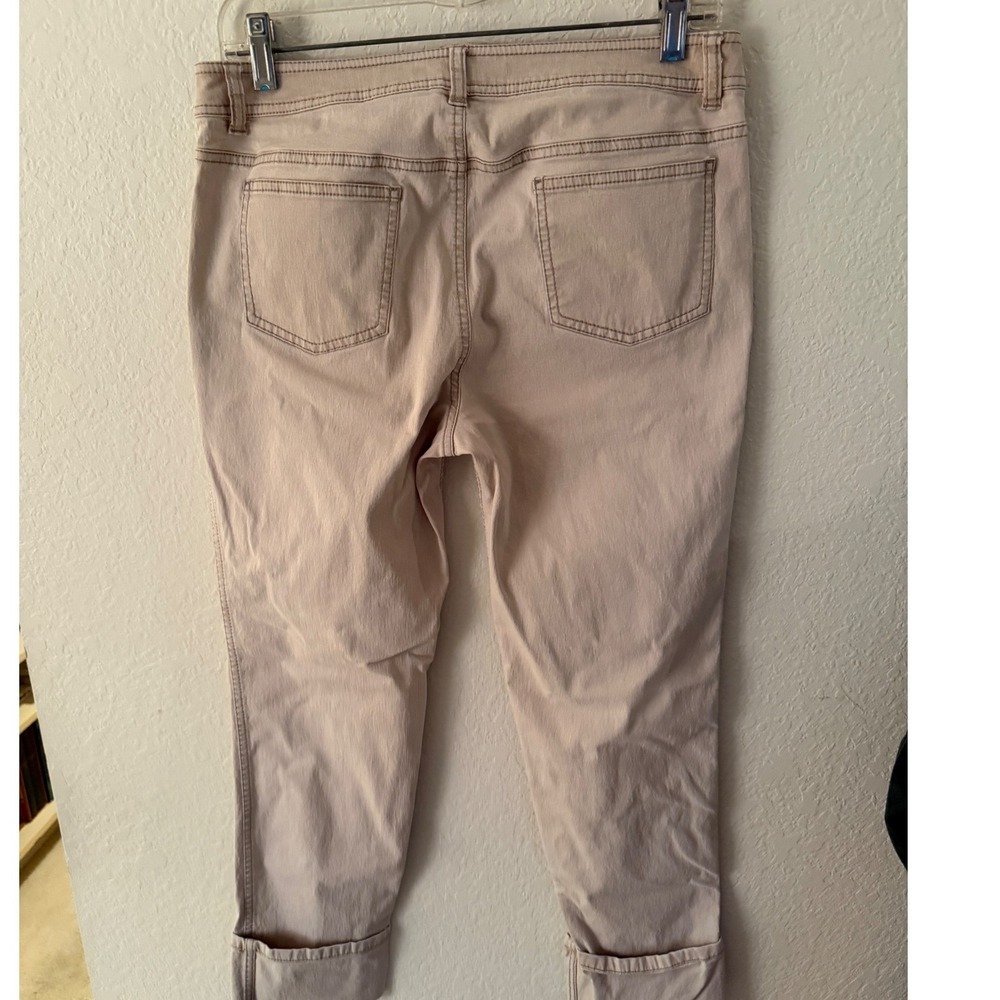 Lafayette 148 New York Tan Khaki Cuffed Slim Leg Pants Womens Size 6 - Picture 3 of 9
